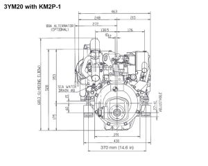 3YM20 Yanmar Marin Dizel Motor 21Hp Mekanik