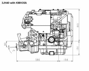 4JH45 Yanmar Marin Dizel Motor 45 Hp Common Rail Mekanik