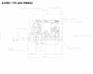 4JH110 Yanmar Marin Dizel Motor 110Hp Common Rail Mekanik Şanzıman