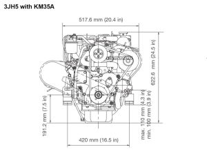 3JH5E Yanmar Marin Dizel Motor 39Hp Mekanik