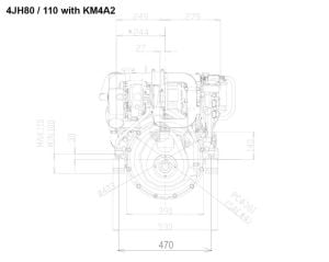 4JH80 Yanmar Marin Dizel Motor 80Hp Common Rail Hidrolik Şanzıman