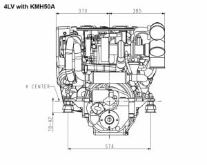 4LV230 Yanmar Marin Dizel Motor 230Hp Common Rail Hidrolik Şanzıman