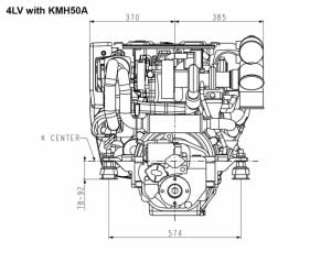 4LV250 Yanmar Marin Dizel Motor 250Hp Common Rail Hidrolik Şanzıman