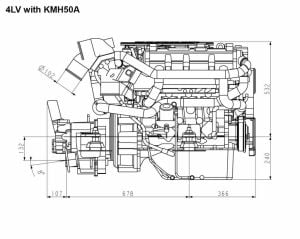 4LV250 Yanmar Marin Dizel Motor 250Hp Common Rail Hidrolik Şanzıman