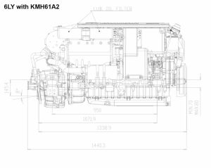 6LY440 Yanmar Marin Dizel Motor 440Hp Common Rail  Hidrolik Şanzıman