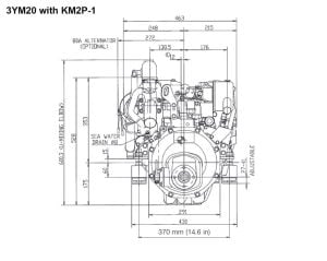Yanmar Marin Dizel Motor + Kuyruk 3YM20C+SD25