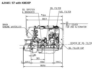 Yanmar Marin Dizel Motor 45Hp 4JH45 + SD60 SailDrive
