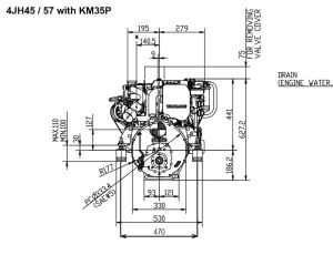 Yanmar Marin Dizel Motor 57Hp 4JH57 + SD60 SailDrive