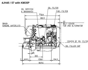 Yanmar Marin Dizel Motor 57Hp 4JH57 + SD60 SailDrive