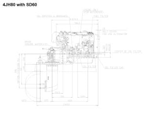 Yanmar Marin Dizel Motor 80Hp 4JH80 + SD60 SailDrive