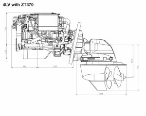 Yanmar Marin Dizel 4LV250Z-ZT370 Kuyruklu Motor 250Hp