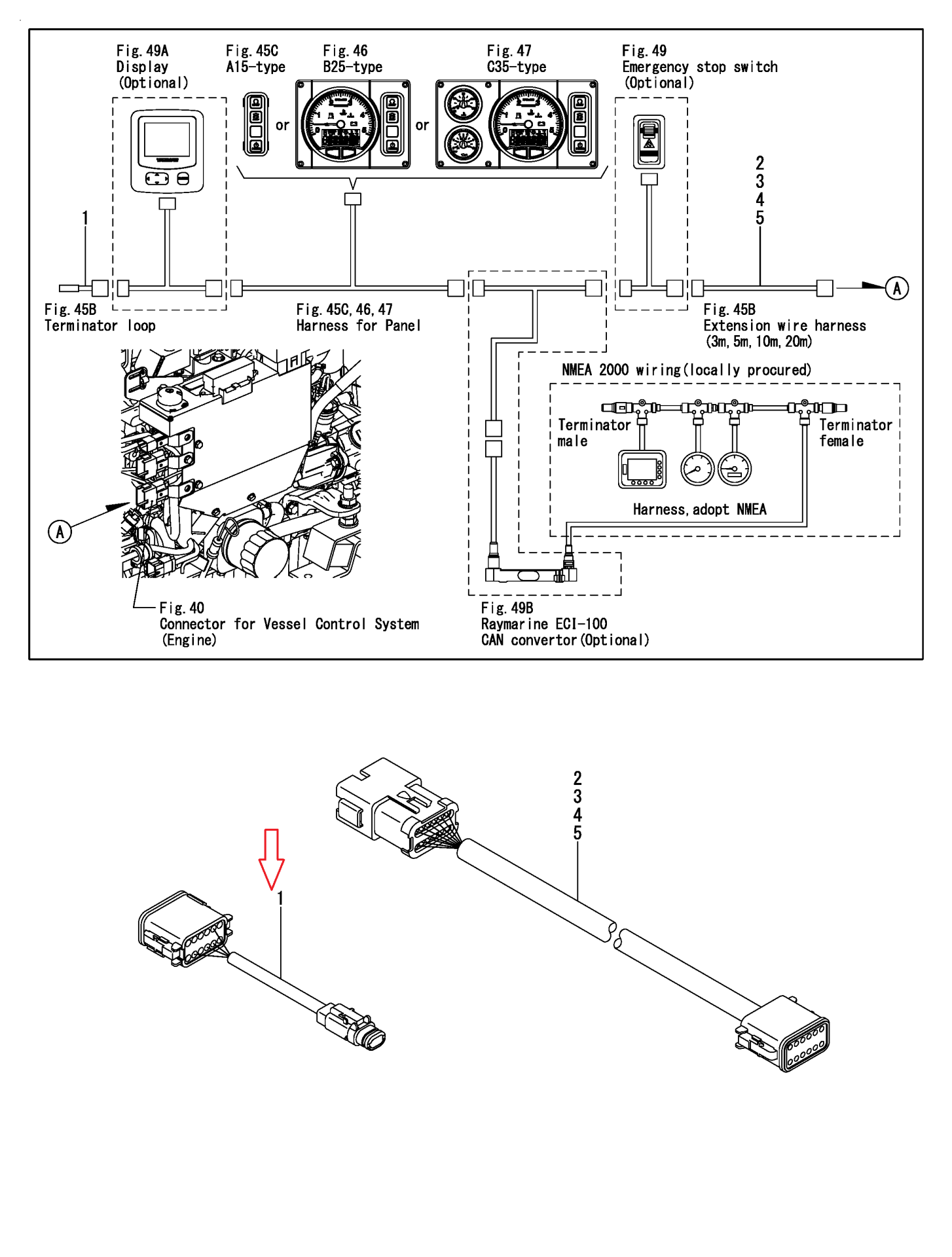 164000-29000 Yanmar Adaptör Terminali
